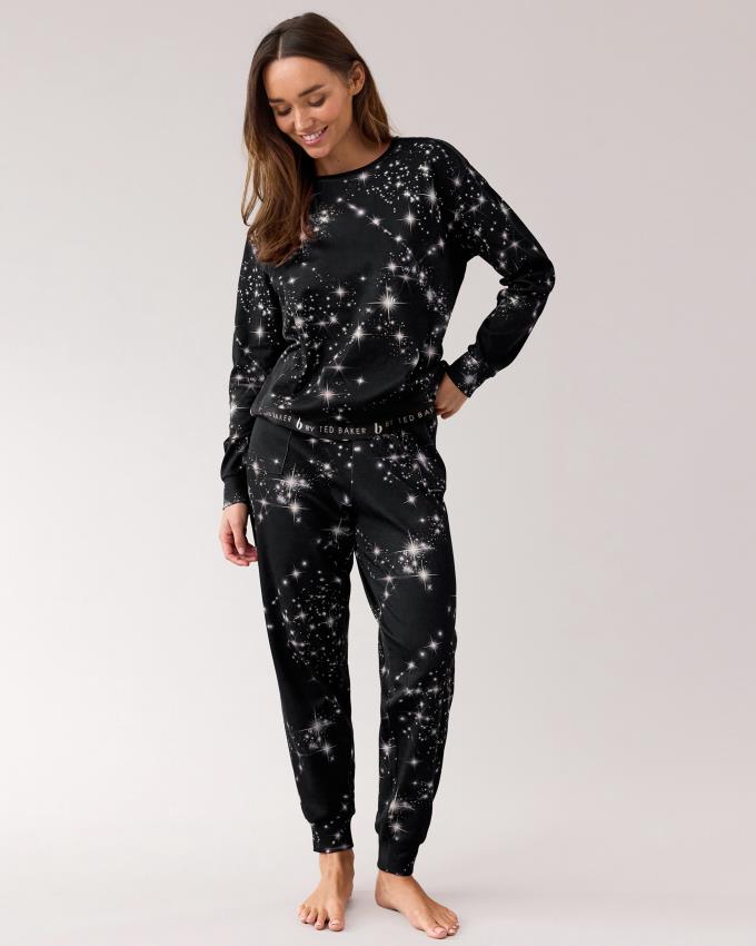 Pyjamas Ted Baker Star Print Pyjama Set Bleu Marine Femme | CQR-72744377